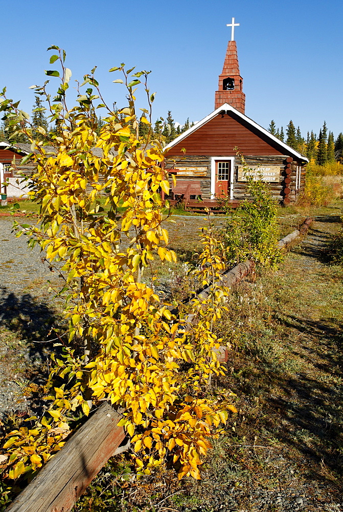 Alt church at Kluane Lake, Yukon Territory, Canada