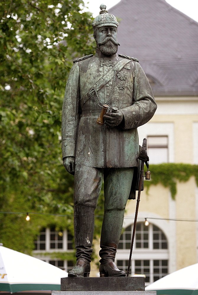 Bronze bust of Louis IV, Ludwig IV, Grand Duke of Hesse, in Bingen am Rhein, Rhineland-Palatinate, Germany, Europe