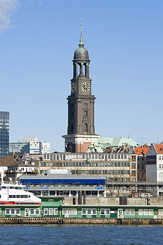 Tower, St. Michaelis Kirche (St. Michael's Church) in Hamburg, Germany, Europe