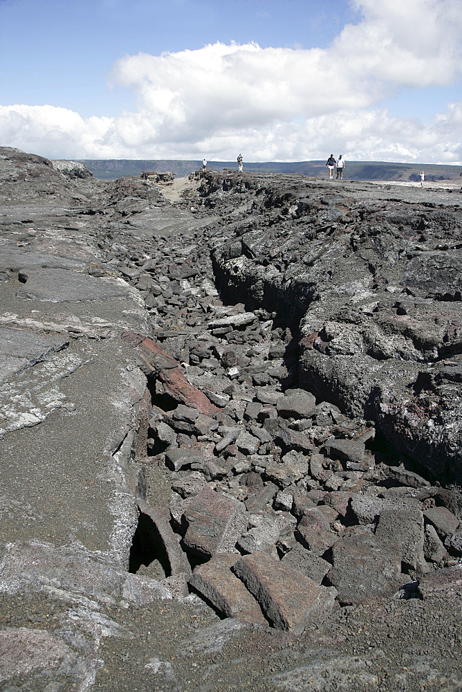 Igneous rocks at the "Chain of Craters Road" in the Volcano-National Park on Big Island, Hawaii, USA