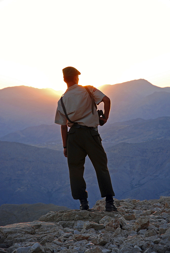 Soldier, Nemrut Dagi, Anatolia, Turkey