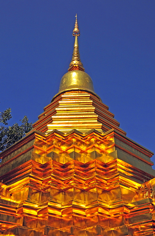 Sareerikkatartsirirak Pagoda at Wat Phan On, inaugurated by King Bhumipol on June 9, 2007, Chiang Mai, Thailand, Southeast Asia, Asia