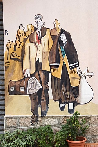 Murales, political wallpaintings in Orgosolo, Sardinia, Italy