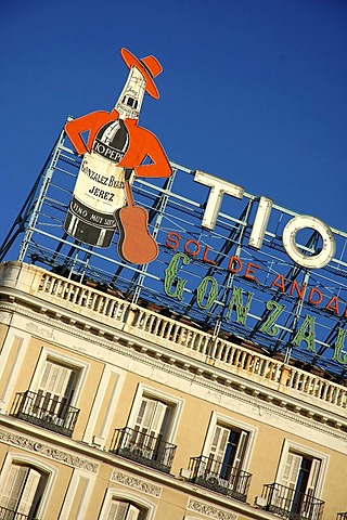 Tio Pepe advertising , Madrid , Spain , Europe