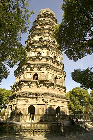 Huqiu Shan Temple on the Tigerhill, Suzhou, China, Asia