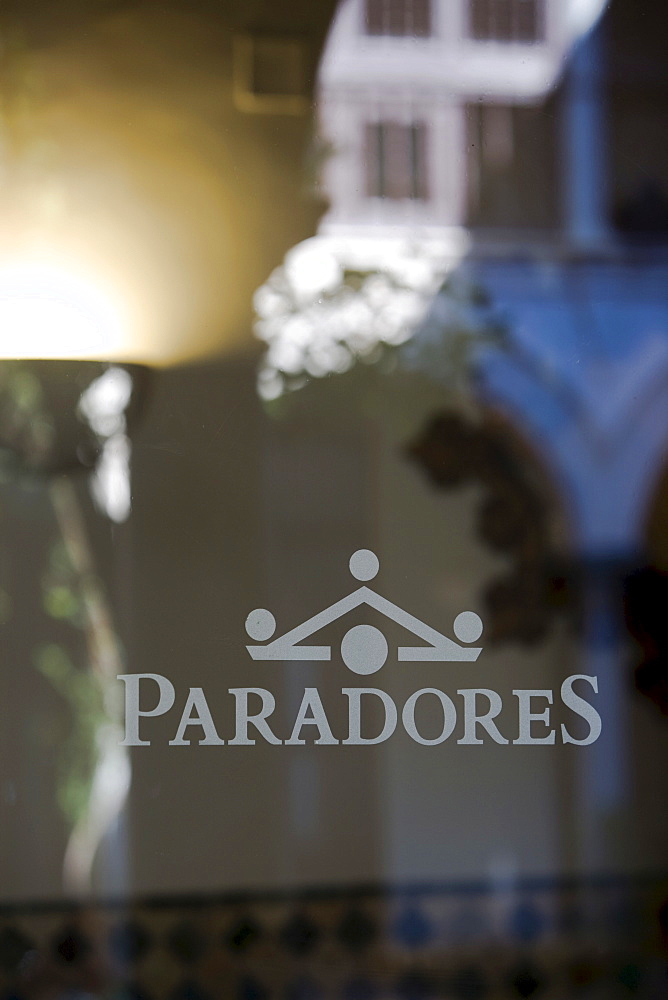 Parador Hotel logo, Granada, Andalusia, Spain, Europe