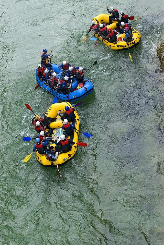 Rafting on the river Salza in Palfau, Styria, Austria, Europe