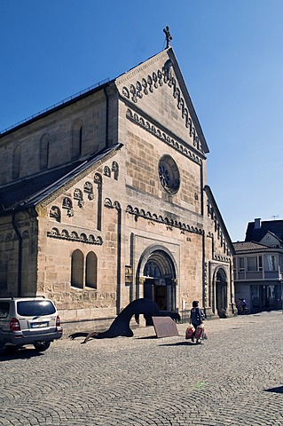 Johanniskirche Church, late Romanesque pillar basilica, built between 1220 and 1250, Schwaebisch Gmuend, Baden-Wuerttemberg, Germany, Europe