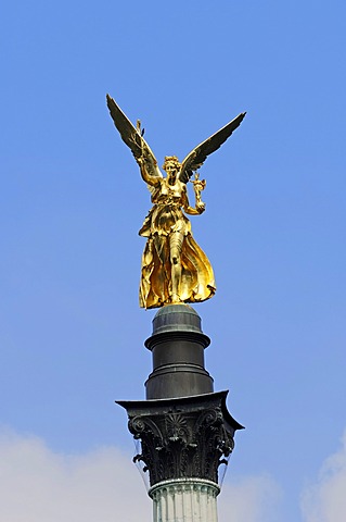 Angel of Peace in Prinzregentenstrass, a street in Munich, Bavaria, Germany, Europe, PublicGround