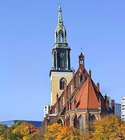 Marienkirche church seen from the east, Berlin, Germany, Europe