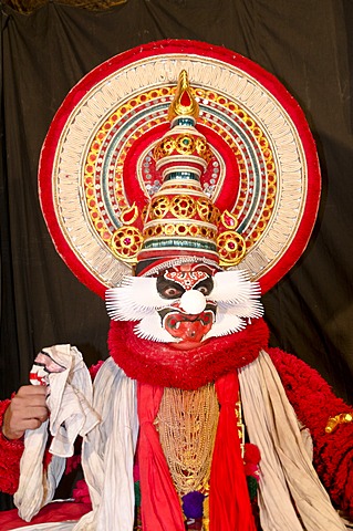 The Kathakali character Bali, Perattil, Kerala, India, Asia