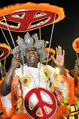 Samba school Unidos do Porto da Pedra, Carnaval 2010, Sambodromo, Rio de Janeiro, Brasilien, Suedamerika