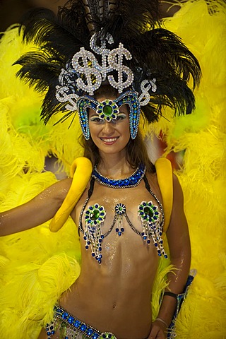 Dancer at the Gualeguaychu Carnival, Entre Rios Province, Argentina, Latin America