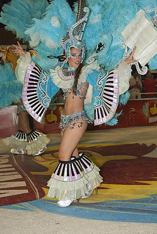 Dancer at the Gualeguaychu Carnival, Entre Rios Province, Argentina, Latin America