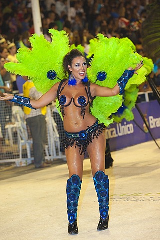 Dancer at the Gualeguaychu Carnival, Entre Rios Province, Argentina, Latin America