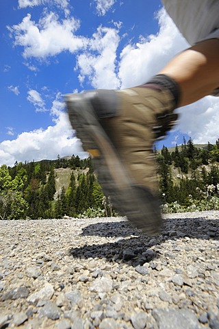 Detail wanderer, legs, mountain shoe