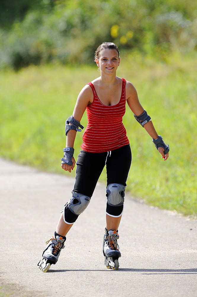 Girl, inline skating