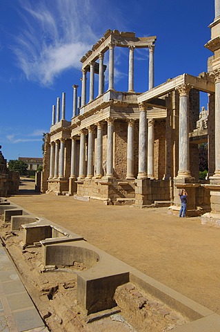 Roman theatre, Merida, Badajoz province, Extremadura, Spain, Europa