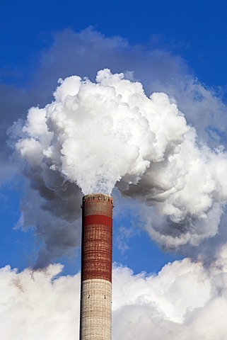 Industrial chimney and exhausts, Germany, Europe