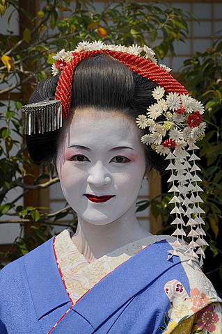 A Maiko, Geisha in training, Kyoto, Japan, Asia