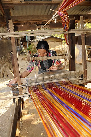 Loom on a farm in a village near Bagan, Myanmar, Burma, Southeast Asia, Asia