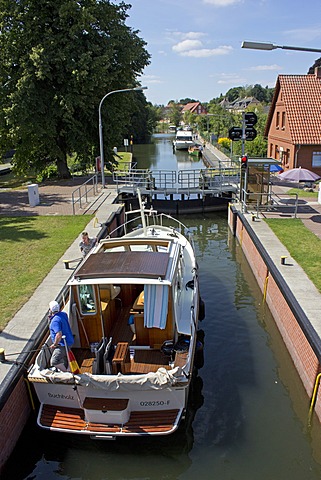 Lock, Plau am See, Mecklenburg Lake District, Mecklenburg-Western Pomerania, Germany, Europe