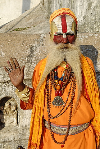 Sadhu, holy man, Pashupatinath, Kathmandu, Nepal