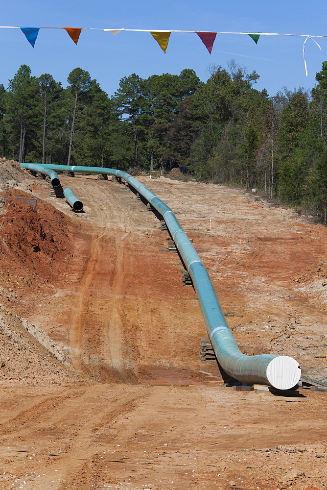 Construction of the southern portion of the Keystone XL pipeline, environmentalists have opposed the pipeline because it will transport dirty tar sands oil from Alberta, contributing to global warming and raising the risk of pollution from pipeline leaks,