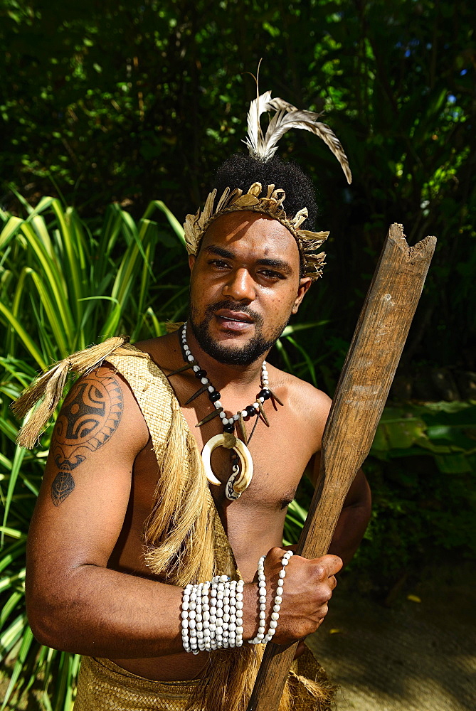 Native Man, Ekasup Cultural Village, Island of Efate, Vanuatu, South Sea, Oceania