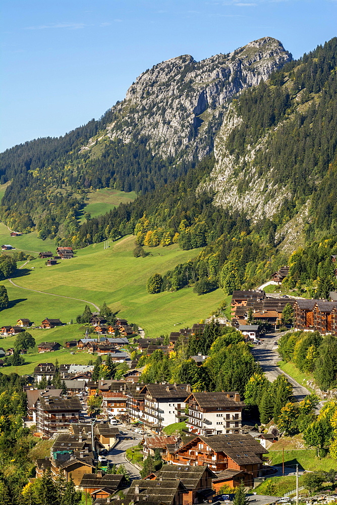 Le Chinaillon, Le Grand Bornand ski resort, departement Haute-Savoie, Auvergne-Rhone-Alpes, France, Europe