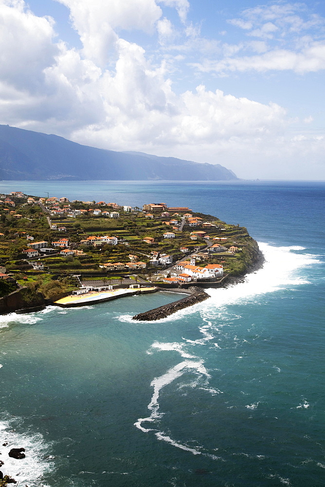 Townscape of Ponta Delgada, North Coast, Madeira Island, Portugal, Europe