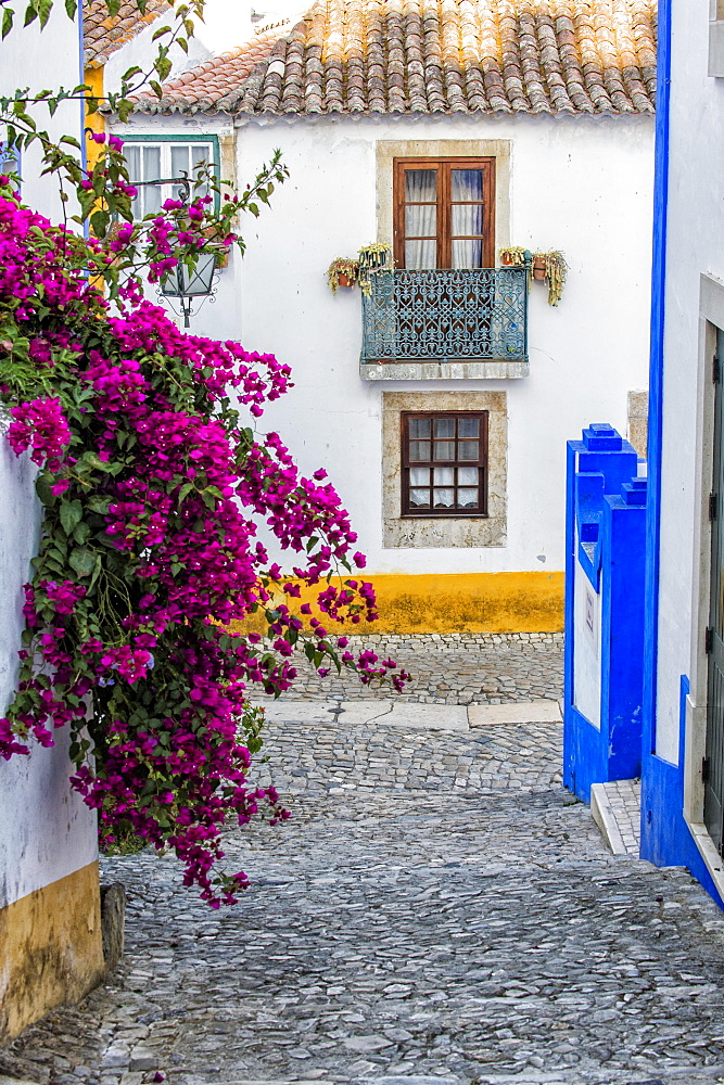 Alleyway, Obidos, Leiria District, Portugal, Europe