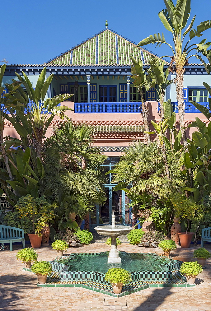 Jardin Majorelle Botanical Garden, Marrakech, Morocco, Africa