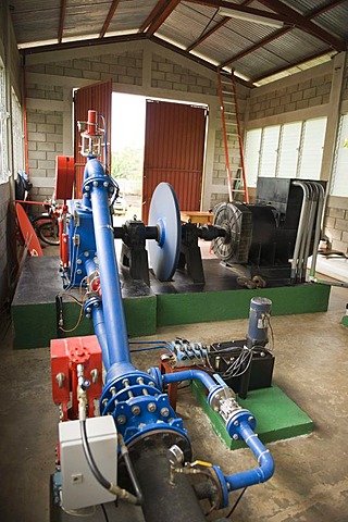 Hydropower plant, village El Naranjo in the northeastern uplands, Nicaragua, Central America