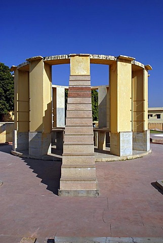 Jantar Mantar, a collection of architectural astronomical instruments, built by Maharaja Jai Singh II in the Pink City of Jaipur, Kanota, Rajasthan, India, Asia