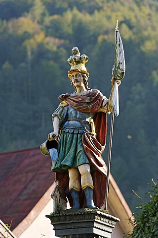 Saint Florian, Florianiplatz, Bad Reichenhall, Upper Bavaria, Germany, Europe