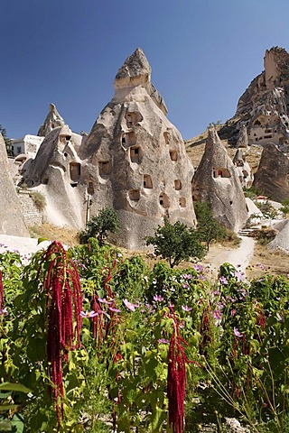 Cliff dwellings of Uchisar, Cappadocia, Central Anatolia, Turkey, Asia