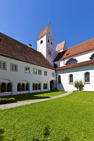 Parish church of St. John the Baptist, old Premonstratensian abbey church, Steingaden, Upper Bavaria, Bavaria, Germany, Europe, PublicGround