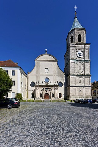 Parish church of St. Salvator and the Holy Cross, Heilig Kreuz, former Augustinian Canons Church, Polling, Upper Bavaria, Bavaria, Germany, Europe, PublicGround