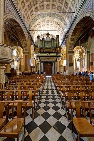 Interior view, Cathedrale-Notre-Dame-de-l'Assomption, Cathedral of Ajaccio, Ajaccio, Corsica, France, Europe