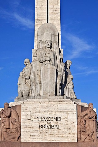 Freedom monument, Br&v&bas piemineklis in Latvian, called Milda, 1935, Riga, Latvia, Europe