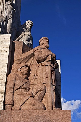 Freedom monument, Br&v&bas piemineklis in Latvian, called Milda, 1935, Riga, Latvia, Europe