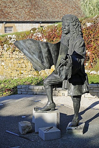 Monument to Vauban, general, builder, La Citadelle, Citadel, fortifications of Vauban, UNESCO World Heritage Site, Besancon, department of Doubs, Franche-Comte, France, Europe