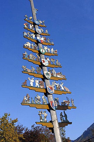 Maypole, Unterwoessen, Upper Bavaria, Germany, Europe