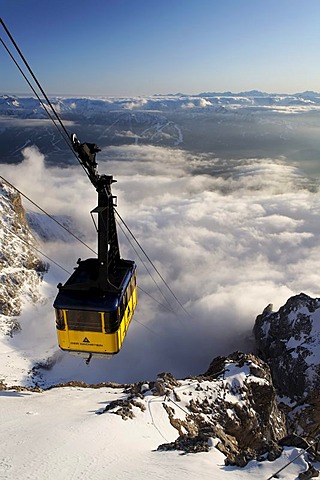 Gondola of the Dachstein cableway, Dachstein, Ramsau, Styria, Austria, Europe