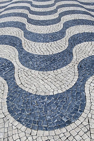 Historic town hall square, paved pattern, Cascais, Lisbon Coast, Portugal, Europe