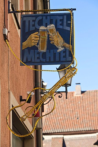 Techtelmechtel pub, public house, Volkach, Lower Franconia, Franconia, Germany, Europe