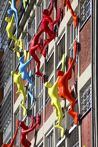 Flossis, art installation by artist Rosalie, Medienhafen media harbour, Duesseldorf, Rhineland, North Rhine-Westphalia, Germany, Europe, PublicGround