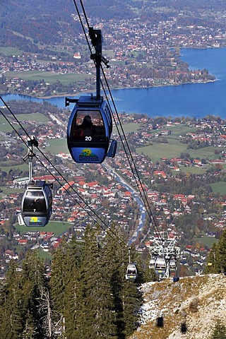 Wallberg cable car, Mt Wallberg, Lake Tegernsee, Upper Bavaria, Bavaria, Germany, Europe, PublicGround