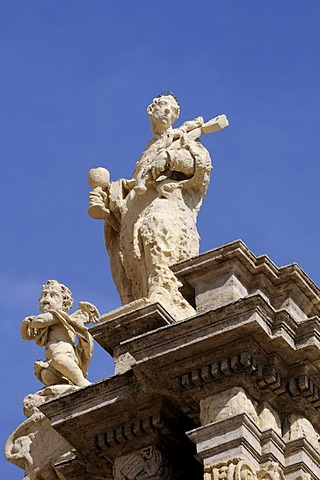 Sculpture, Puerta de los Hierros, Cathedral, Valencia, Spain, Europe